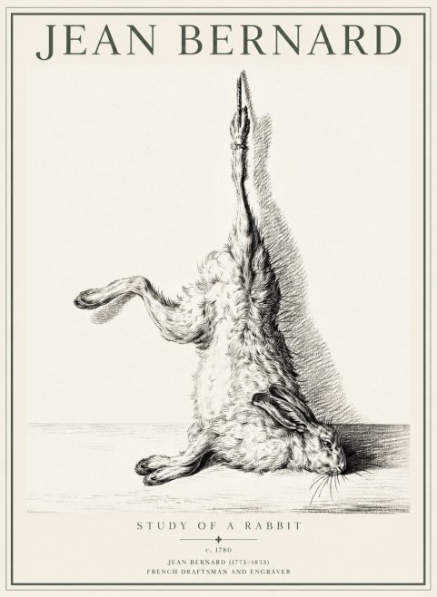 Jean Bernard The Dancing Hare No5 - Affiche