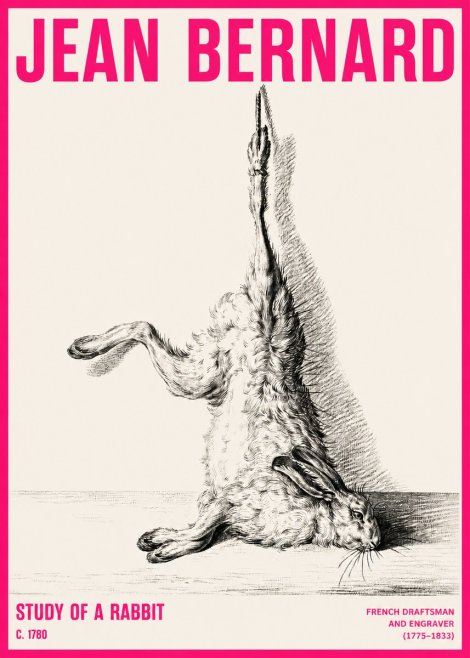 Jean Bernard The Dancing Hare No6 - Affiche