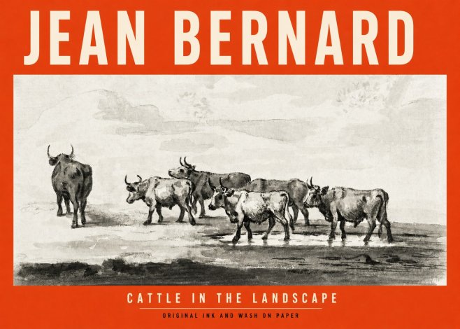 Jean Bernard Cattle in the Landscape No2 - Affiche