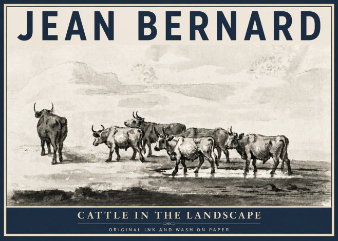 Jean Bernard Cattle in the Landscape No3 - Affiche