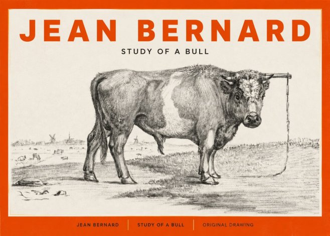 Jean Bernard Study of a Bull III No2 - Affiche
