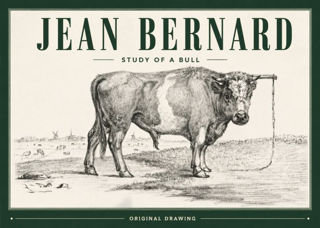 Jean Bernard Study of a Bull III No3 - Affiche
