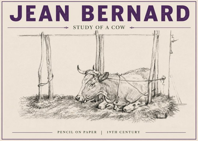 Jean Bernard A Resting Cow No6 - Affiche