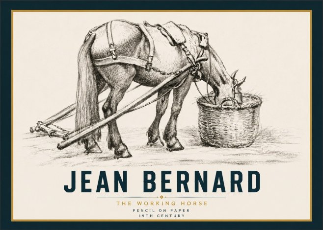 Jean Bernard The Working Horse No4 - Affiche