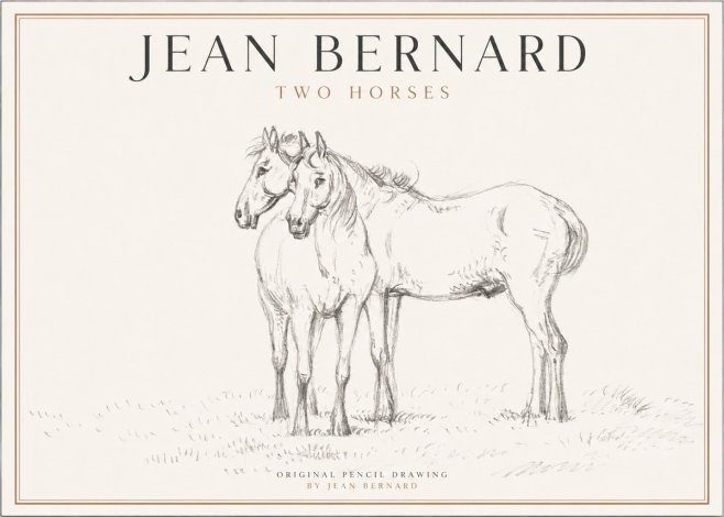Jean Bernard Two Horses I No1 - Affiche