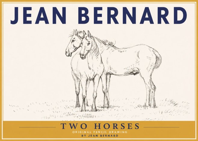 Jean Bernard Two Horses I No4 - Affiche
