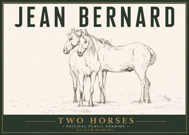 Jean Bernard Two Horses I No5 - Affiche