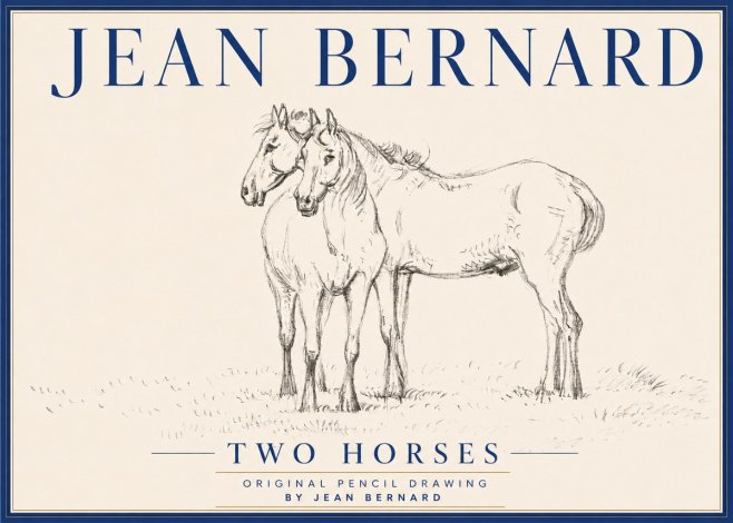 Jean Bernard Two Horses I No6 - Affiche