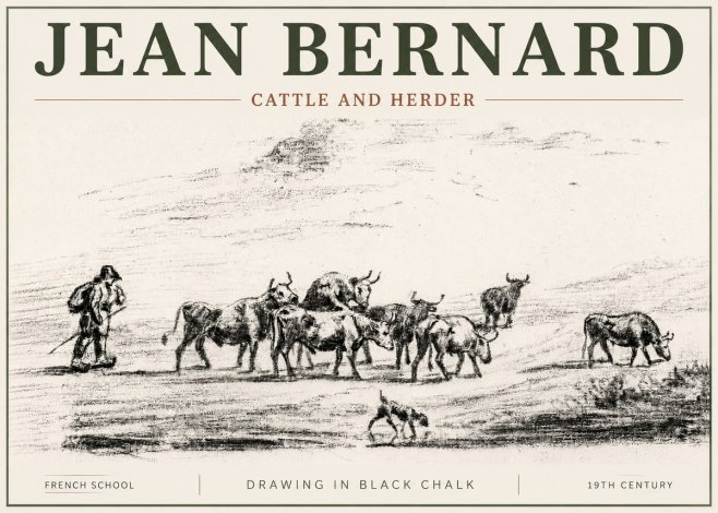 Jean Bernard Cattle and Herder No4 - Affiche