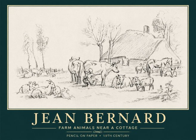 Jean Bernard Farmyard Scene No6 - Affiche