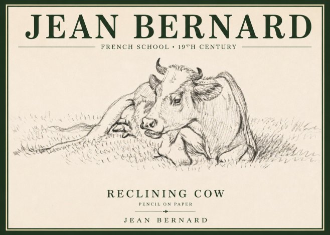 Jean Bernard Reclining Cow III No4 - Affiche