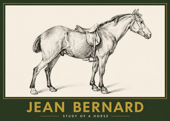 Jean Bernard Study of a Horse X No2 - Affiche