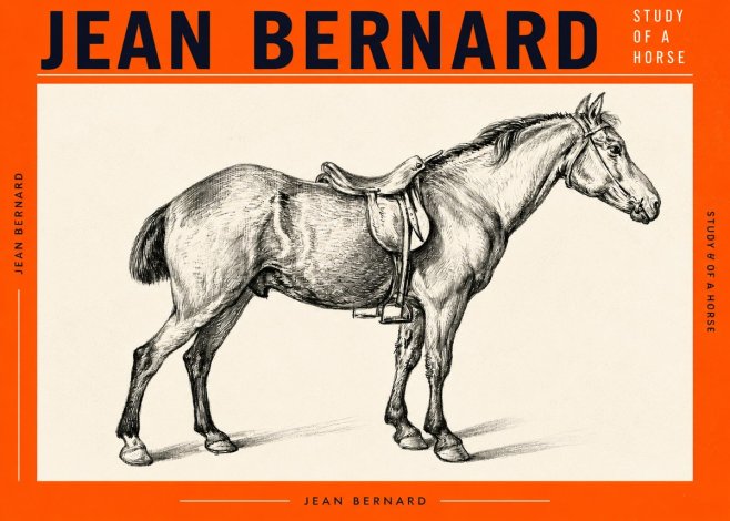 Jean Bernard Study of a Horse X No3 - Affiche