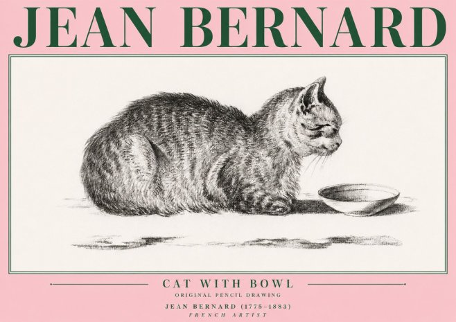 Jean Bernard The Cat No4 - Affiche