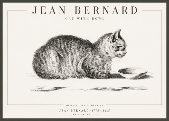 Jean Bernard The Cat No5 - Affiche