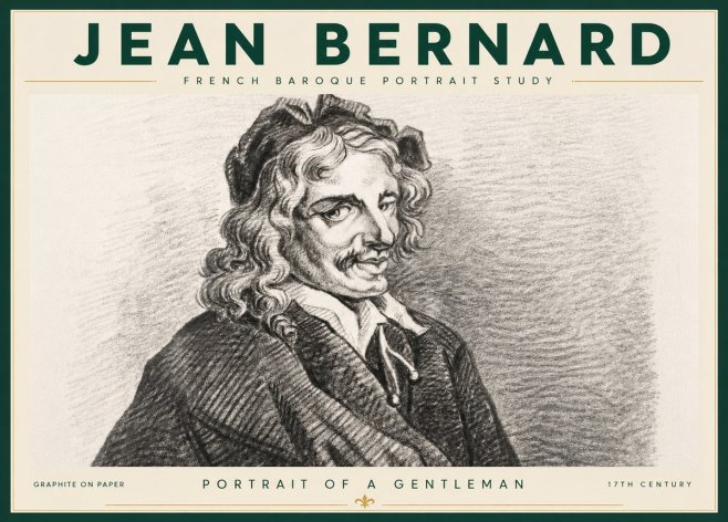 Jean Bernard Portrait of a Gentleman II No4 - Affiche