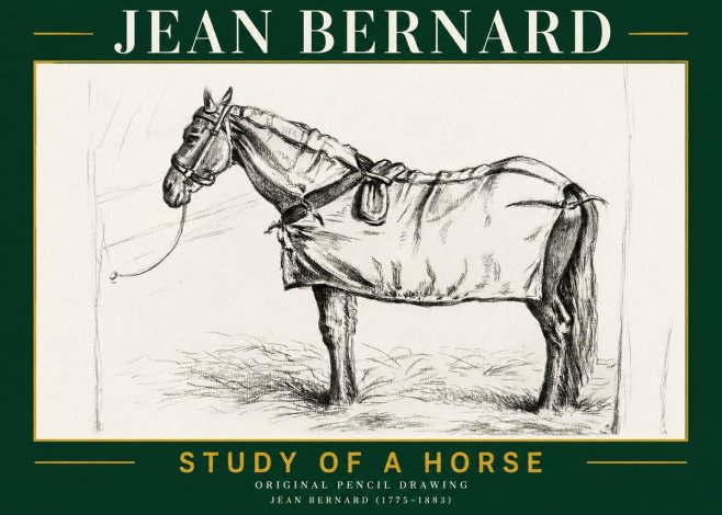 Jean Bernard Study of a Horse XI No2 - Affiche