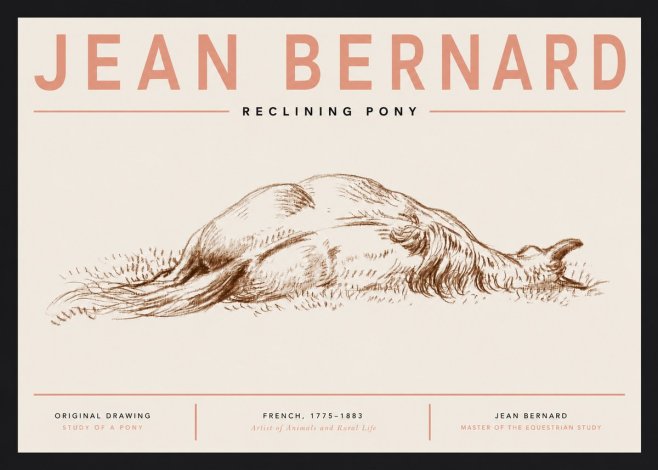 Jean Bernard Horse Study II No6 - Affiche