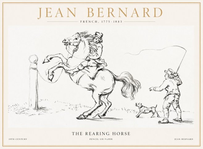 Jean Bernard The Rearing Horse I No1 - Affiche