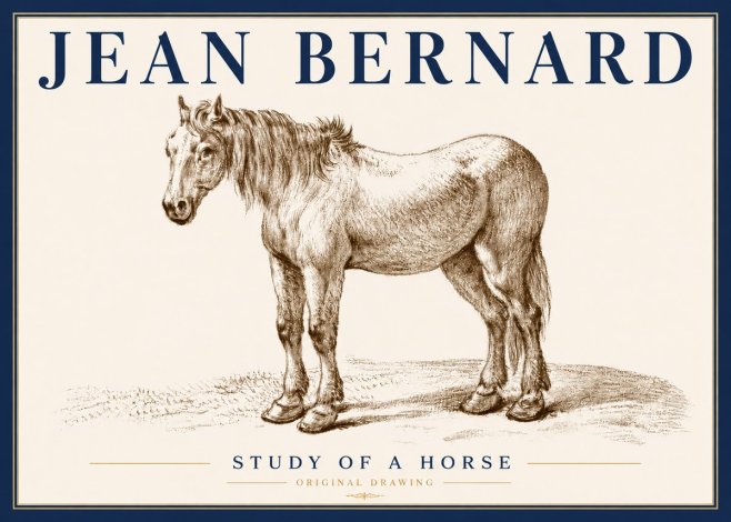 Jean Bernard Study of a Horse XIV No6 - Affiche