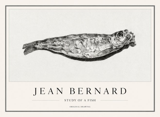 Jean Bernard Study of a Fish V No1 - Affiche