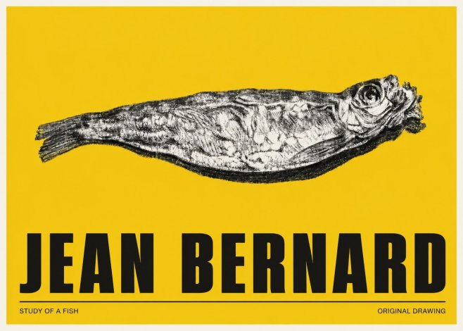 Jean Bernard Study of a Fish V No4 - Affiche