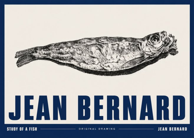 Jean Bernard Study of a Fish V No5 - Affiche