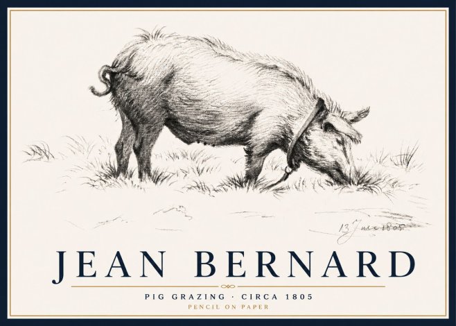 Jean Bernard Pig Grazing No5 - Affiche