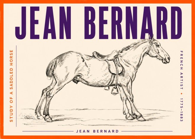 Jean Bernard Study of a Saddled Horse No3 - Affiche