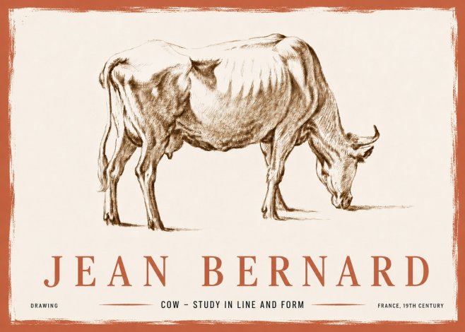 Jean Bernard Cow II No6 - Affiche