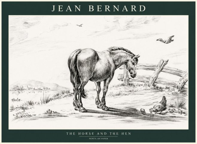 Jean Bernard Horse at the Fence No2 - Affiche