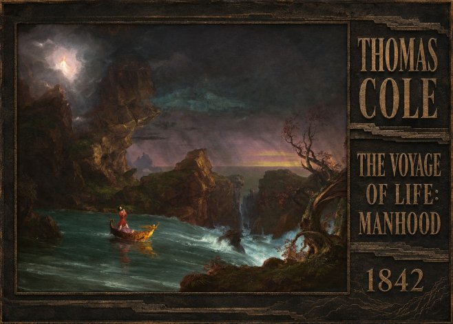 Thomas Cole The Voyage of Life: Manhood II No5 - Affiche