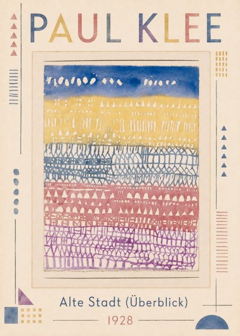 Paul Klee Alte Stadt (Überblick) No1 - Affiche