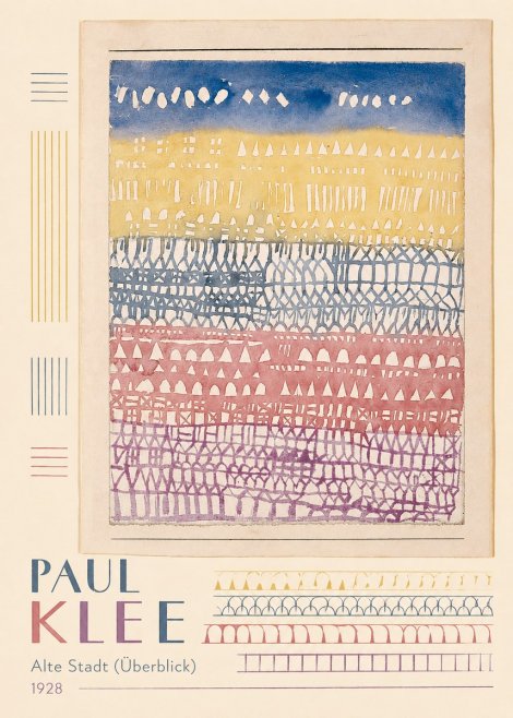 Paul Klee Alte Stadt (Überblick) No5 - Affiche