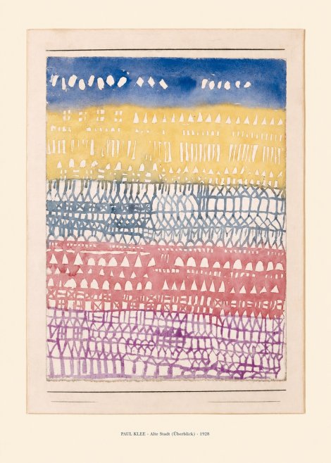 Paul Klee Alte Stadt (Überblick) No6 - Affiche