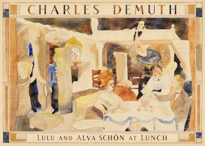 Charles Demuth Lulu and Alva Schön at Lunch No1 - Affiche