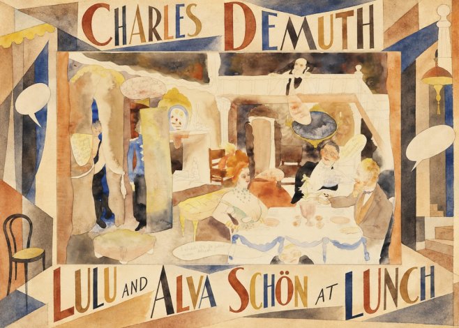 Charles Demuth Lulu and Alva Schön at Lunch No6 - Affiche