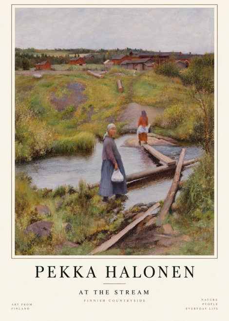 Pekka Halonen At the Stream No1 - Affiche