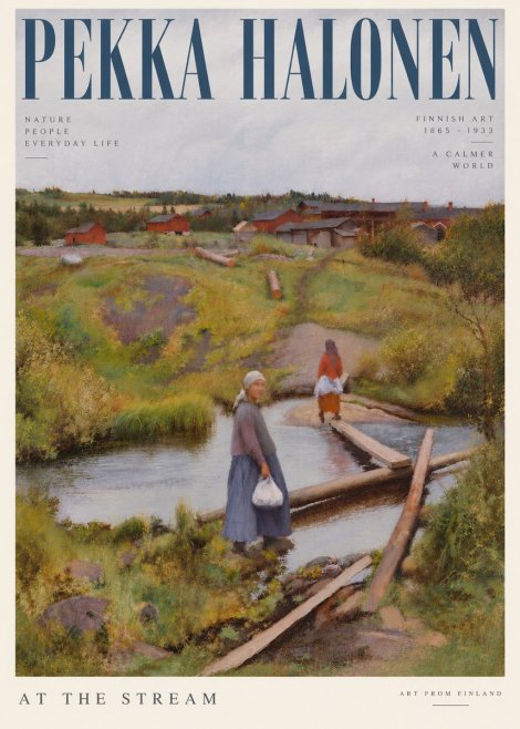 Pekka Halonen At the Stream No5 - Affiche