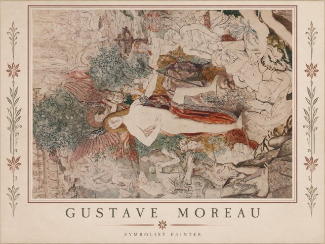 Gustave Moreau Adam and Eve No1 - Affiche