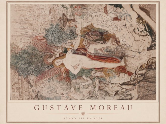 Gustave Moreau Adam and Eve No2 - Affiche