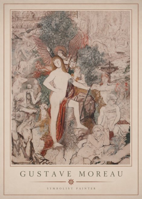 Gustave Moreau Adam and Eve No4 - Affiche