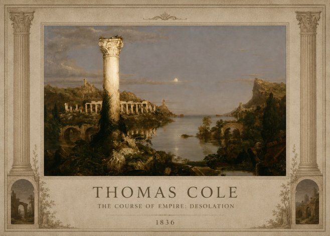 Thomas Cole The Course of Empire: Desolation No1 - Affiche