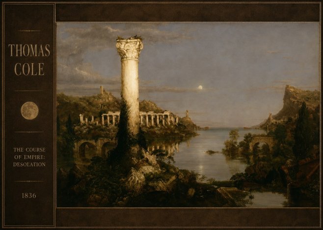 Thomas Cole The Course of Empire: Desolation No2 - Affiche