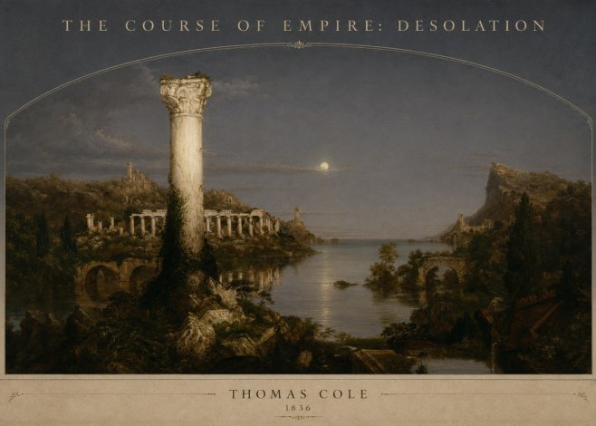 Thomas Cole The Course of Empire: Desolation No3 - Affiche