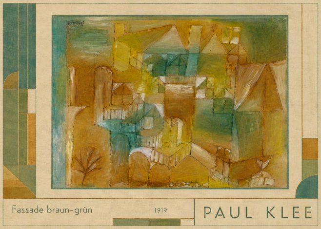 Paul Klee Fassade Braun-grün No1 - Affiche