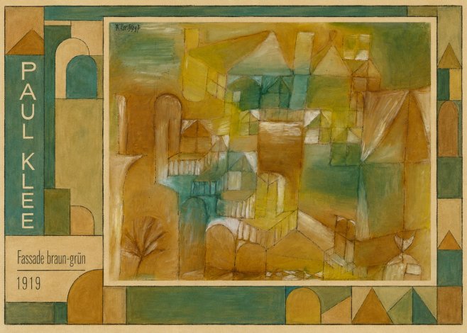 Paul Klee Fassade Braun-grün No2 - Affiche