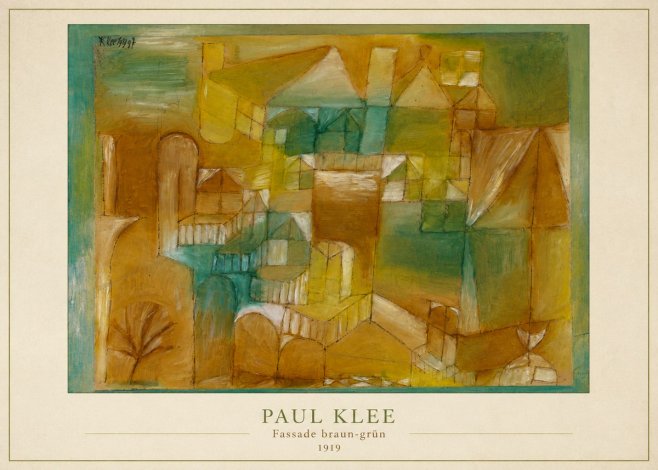 Paul Klee Fassade Braun-grün No4 - Affiche