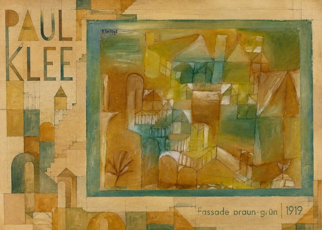 Paul Klee Fassade Braun-grün No6 - Affiche