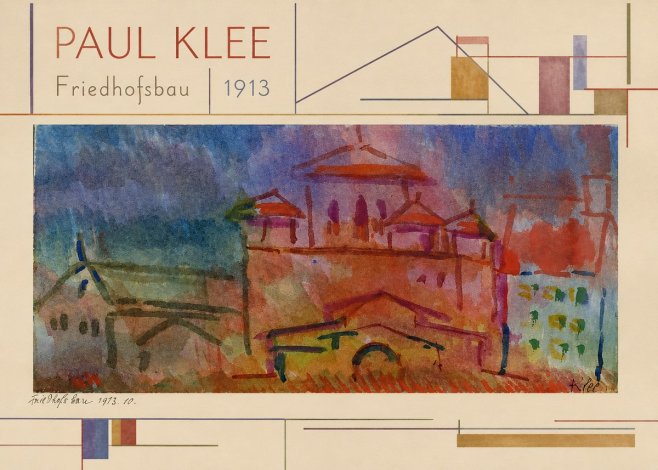 Paul Klee Friedhofsbau No4 - Affiche